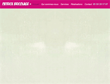 Tablet Screenshot of patrickbricolage.com